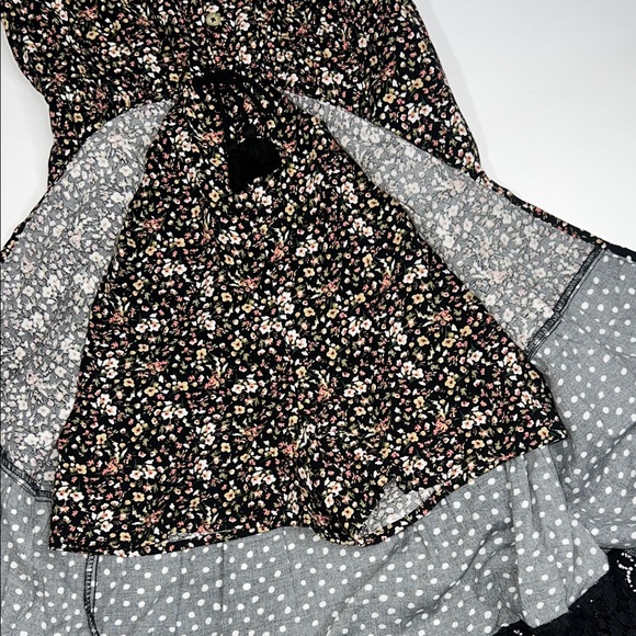 Art Class Floral and Polka Dot Kids Dress - Picture 4 of 11